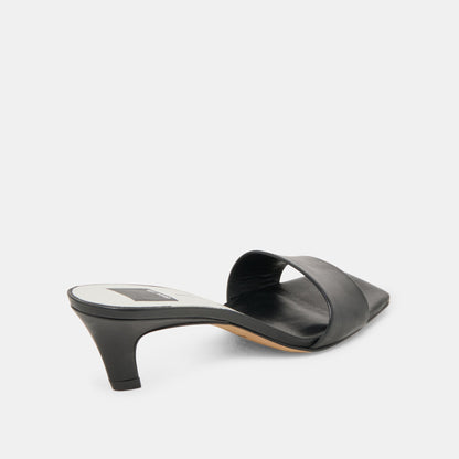 Dolce Vita SHOES Rexa Wide Black Leather Heels