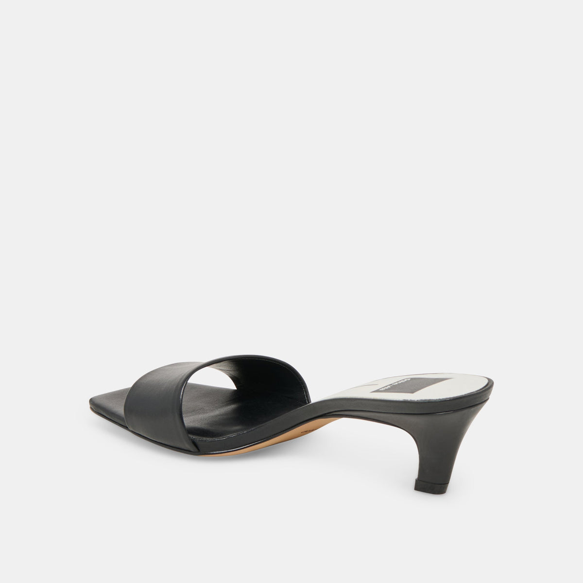 Dolce Vita SHOES Rexa Wide Black Leather Heels