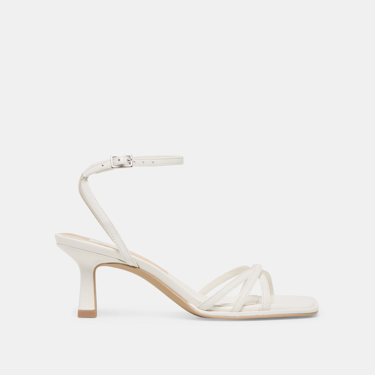 Dolce Vita SHOES Manji True White Leather Heels