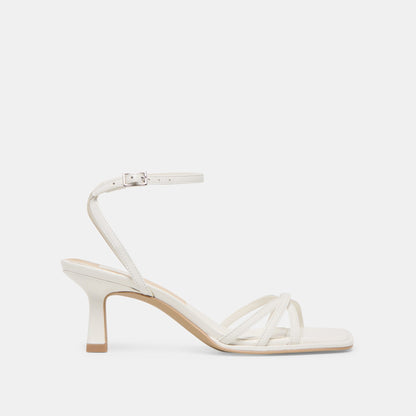 Dolce Vita SHOES Manji True White Leather Heels
