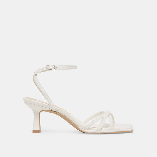 Dolce Vita SHOES Manji True White Leather Heels