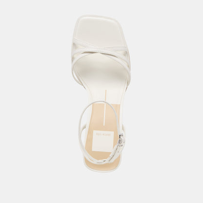 Dolce Vita SHOES Manji True White Leather Heels