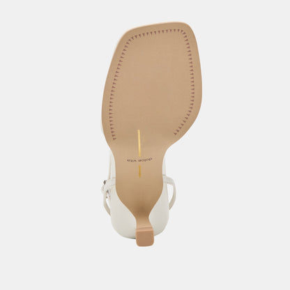 Dolce Vita SHOES Manji True White Leather Heels