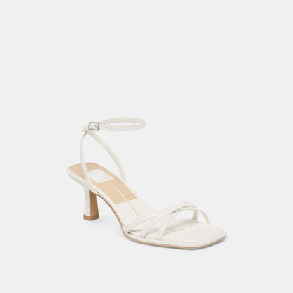 Dolce Vita SHOES Manji True White Leather Heels