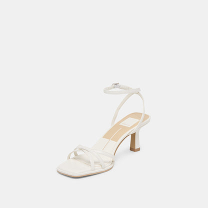 Dolce Vita SHOES Manji True White Leather Heels
