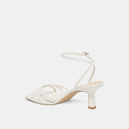 Dolce Vita SHOES Manji True White Leather Heels