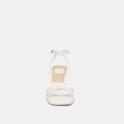 Dolce Vita SHOES Manji True White Leather Heels