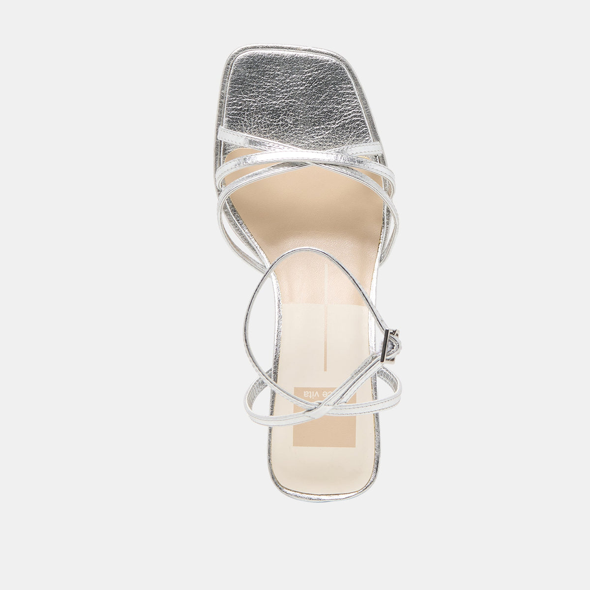 Dolce Vita SHOES Manji Silver Metallic Leather Heels