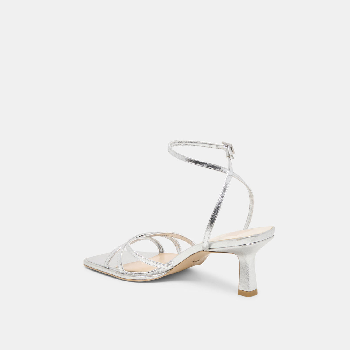 Dolce Vita SHOES Manji Silver Metallic Leather Heels