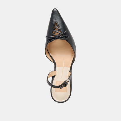 Dolce Vita SHOES Hamya Black Leather Heels