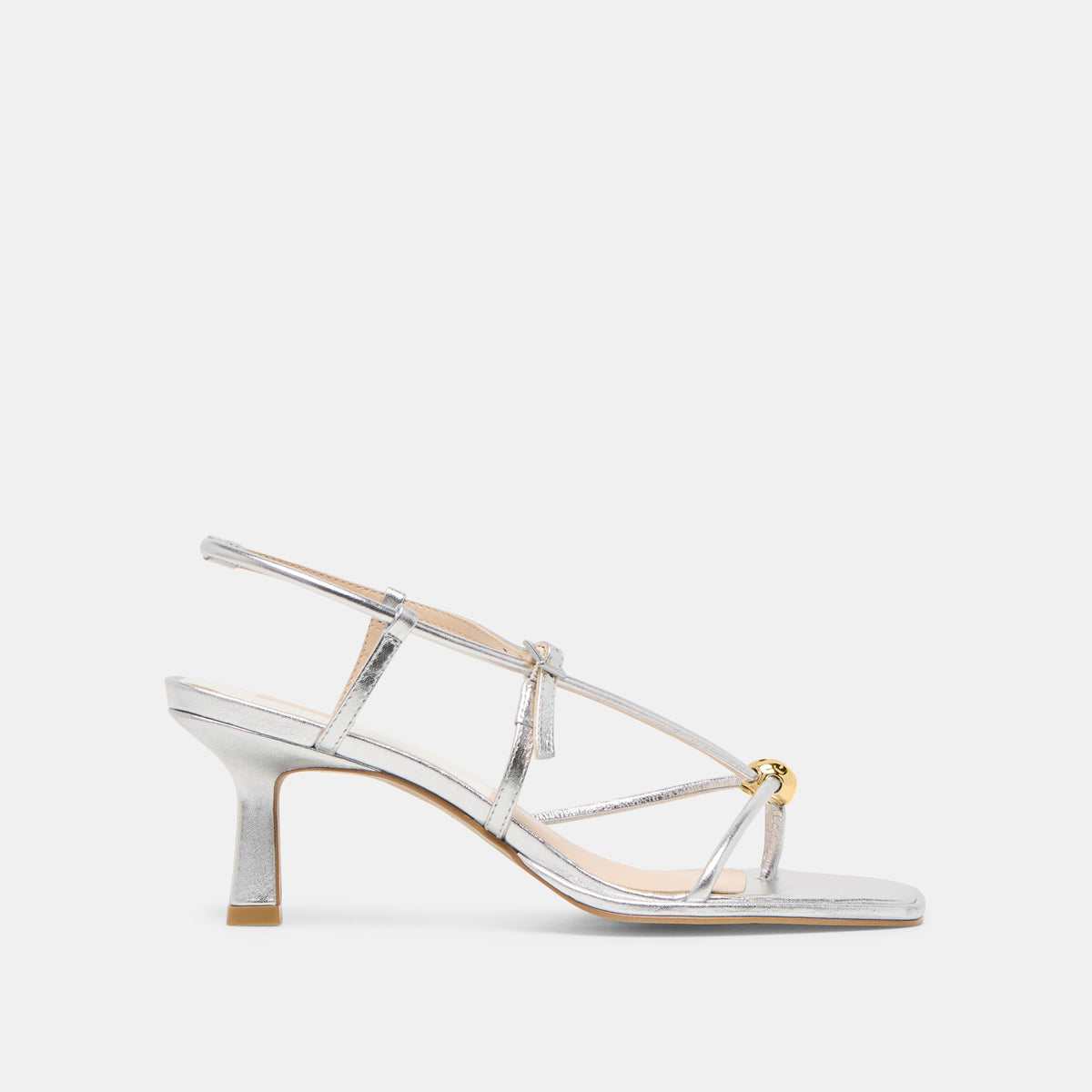 Dolce Vita SHOES Mylee Silver Distressed Leather Heels