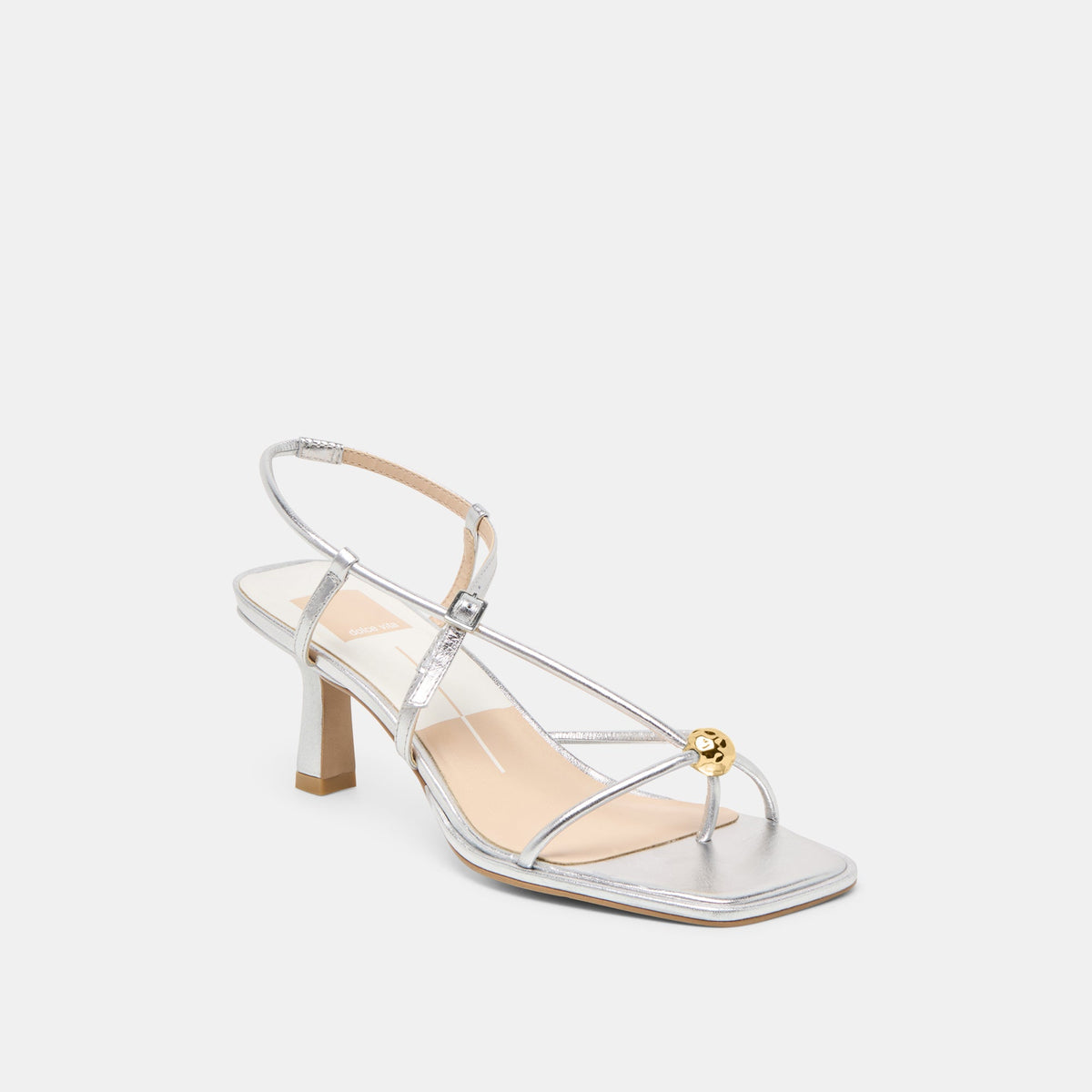 Dolce Vita SHOES Mylee Silver Distressed Leather Heels