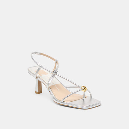 Dolce Vita SHOES Mylee Silver Distressed Leather Heels