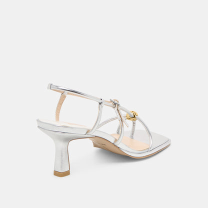 Dolce Vita SHOES Mylee Silver Distressed Leather Heels
