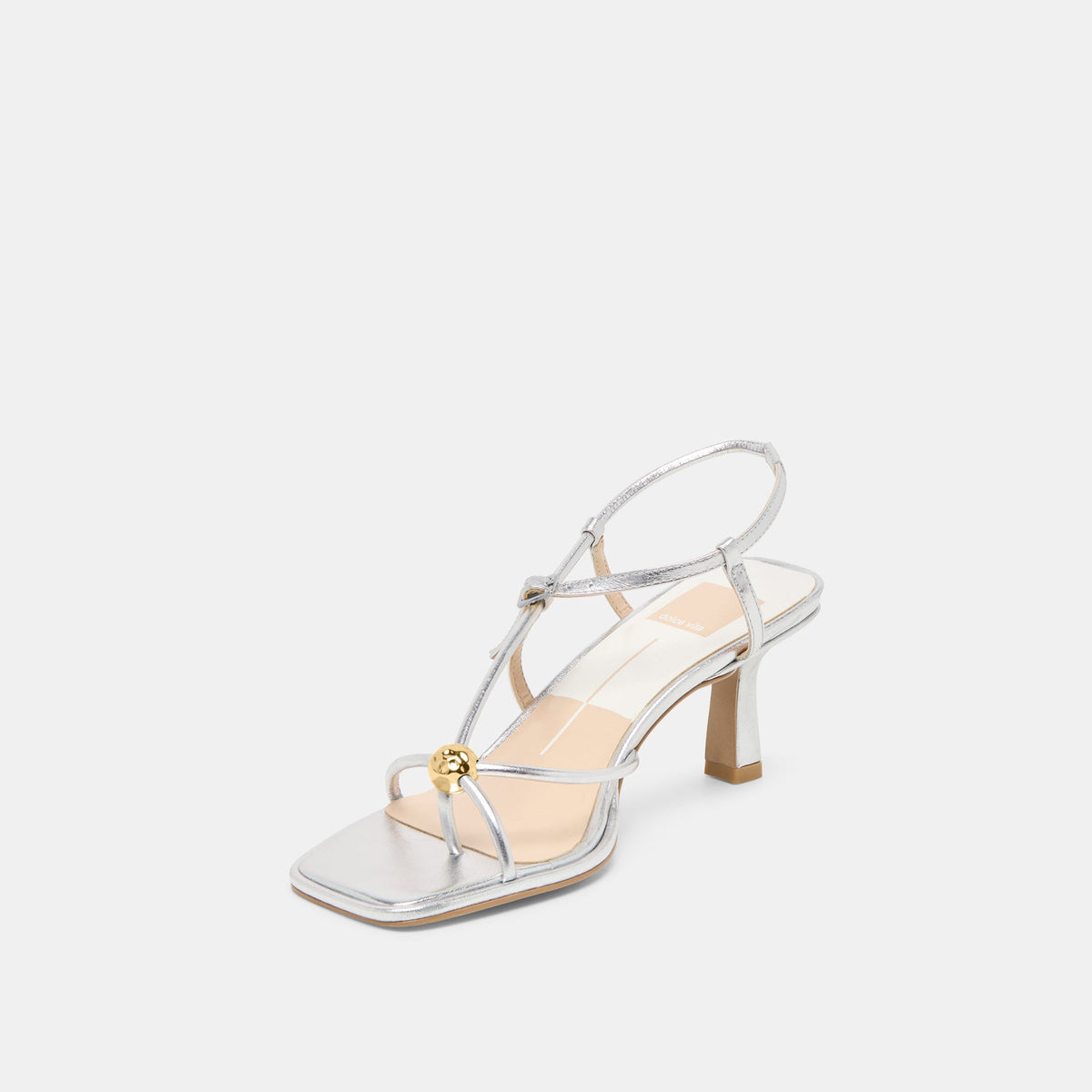 Dolce Vita SHOES Mylee Silver Distressed Leather Heels