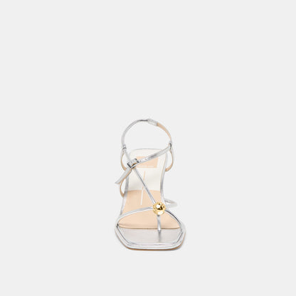 Dolce Vita SHOES Mylee Silver Distressed Leather Heels