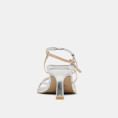 Dolce Vita SHOES Mylee Silver Distressed Leather Heels