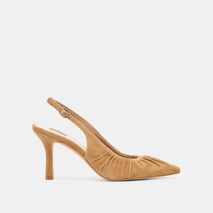 Dolce Vita SHOES Keira Lt Brown Suede Heels