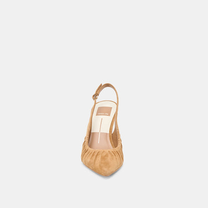 Dolce Vita SHOES Keira Lt Brown Suede Heels