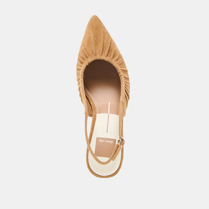 Dolce Vita SHOES Keira Lt Brown Suede Heels