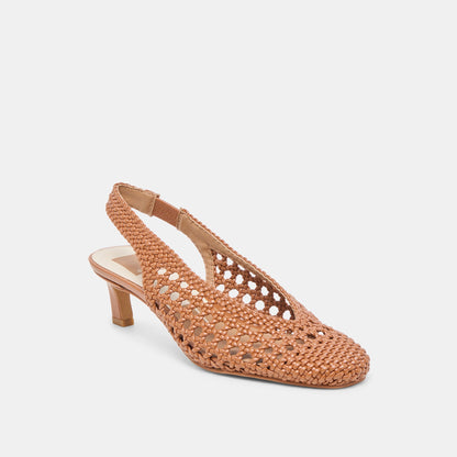 Dolce Vita SHOES Fawne Saddle Woven Stella Heels