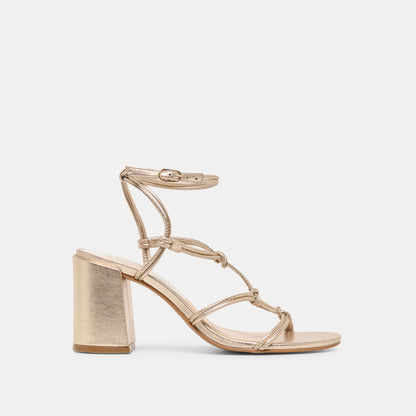 Dolce Vita SHOES Fizzy Gold Leather Heels