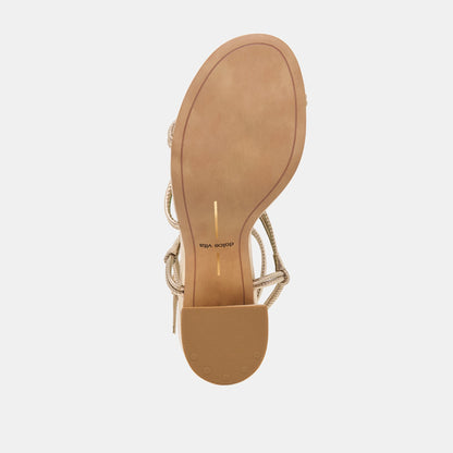 Dolce Vita SHOES Fizzy Gold Leather Heels