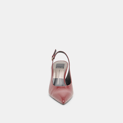 Dolce Vita SHOES Elasi Oxblood Crinkle Heels