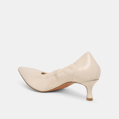 Dolce Vita SHOES Celtin Off White Leather Heels