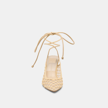 Dolce Vita SHOES Yael Lt Natural Woven Raffia Heels