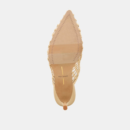Dolce Vita SHOES Yael Lt Natural Woven Raffia Heels
