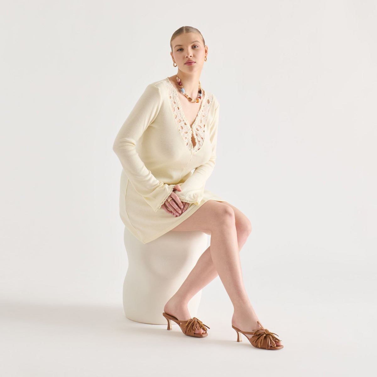 Dolce Vita SHOES Rosaly Chestnut Leather Heels