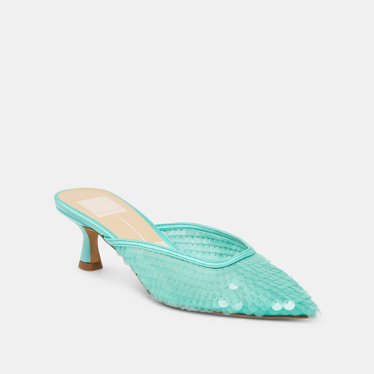 Dolce Vita SHOES Cleo Sequin Aqua Sequin Heels