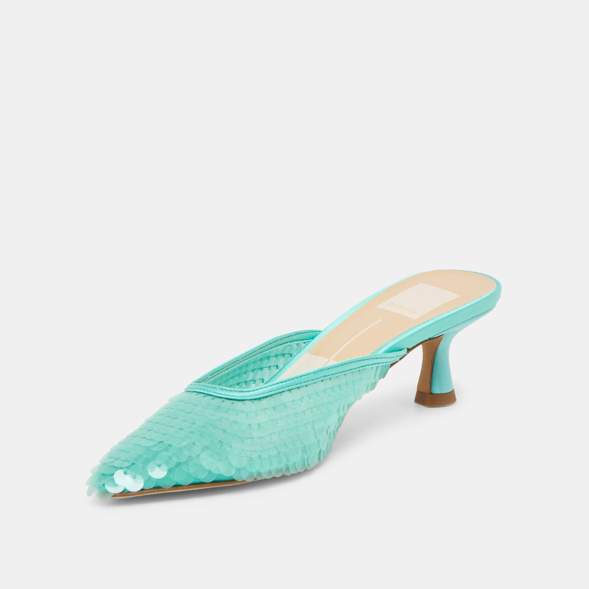 Dolce Vita SHOES Cleo Sequin Aqua Sequin Heels