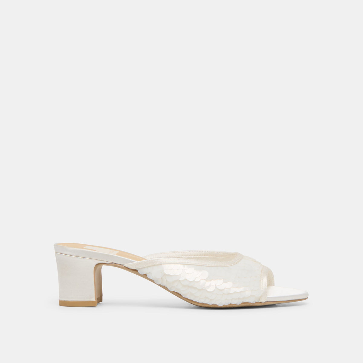 Dolce Vita SHOES Inga Off White Satin Heels