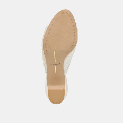 Dolce Vita SHOES Inga Off White Satin Heels