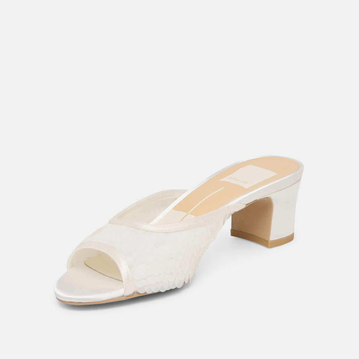Dolce Vita SHOES Inga Off White Satin Heels