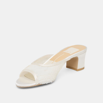 Dolce Vita SHOES Inga Off White Satin Heels