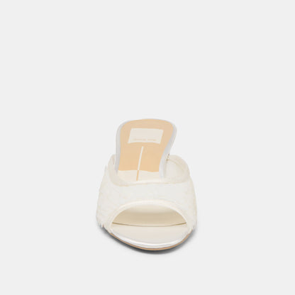 Dolce Vita SHOES Inga Off White Satin Heels