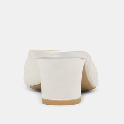 Dolce Vita SHOES Inga Off White Satin Heels