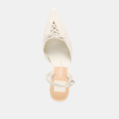 Dolce Vita SHOES Hamya White Leather Heels