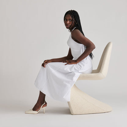 Dolce Vita SHOES Hamya White Leather Heels