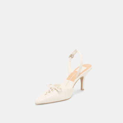 Dolce Vita SHOES Hamya White Leather Heels