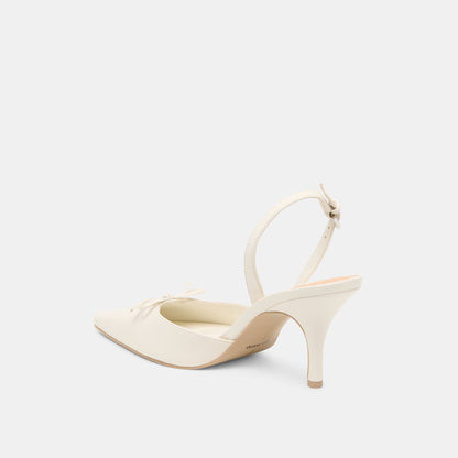 Dolce Vita SHOES Hamya White Leather Heels