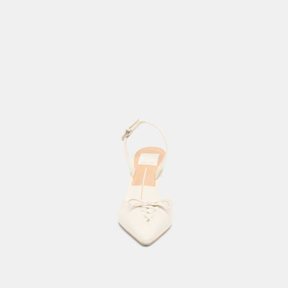 Dolce Vita SHOES Hamya White Leather Heels