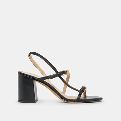 Dolce Vita SHOES Faye Black Leather Heels