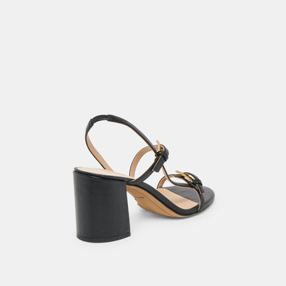 Dolce Vita SHOES Faye Black Leather Heels