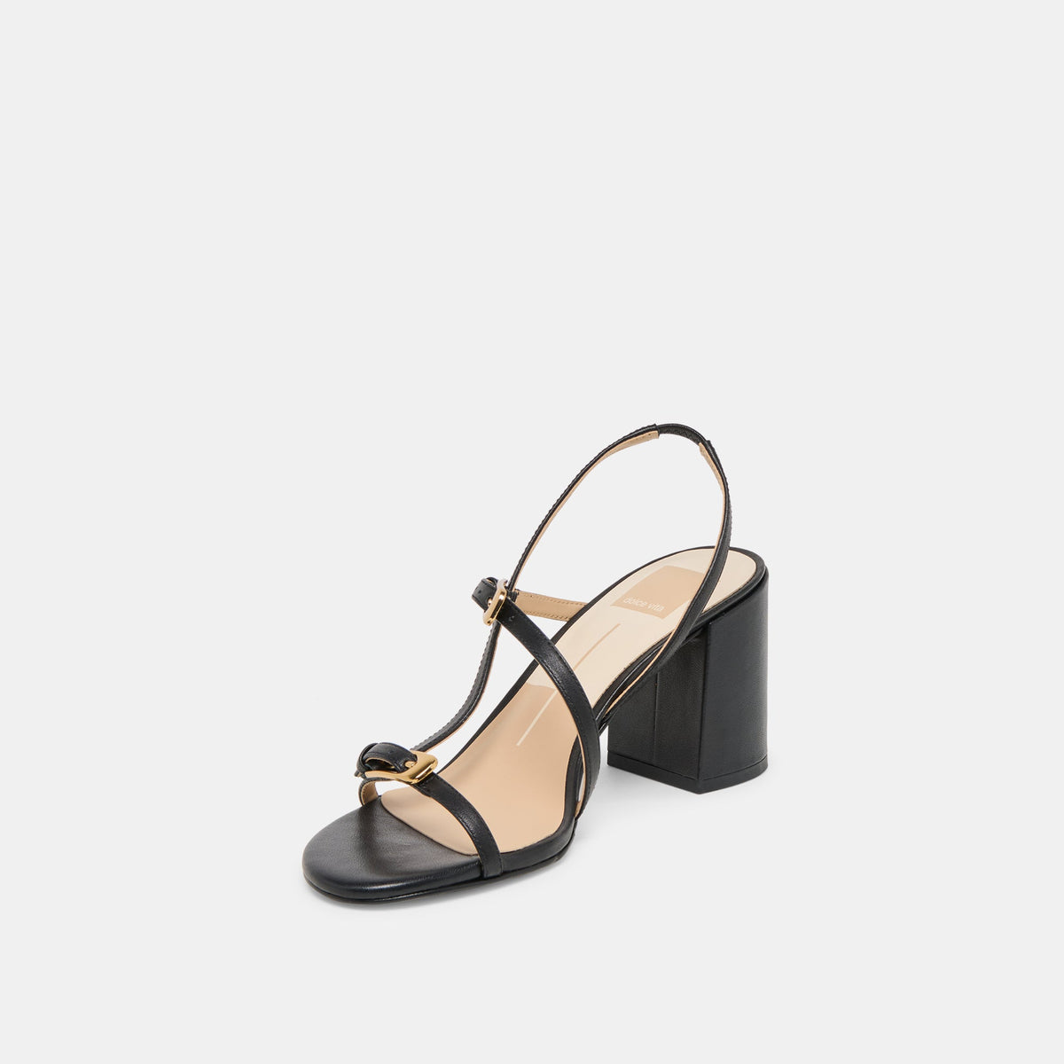 Dolce Vita SHOES Faye Black Leather Heels