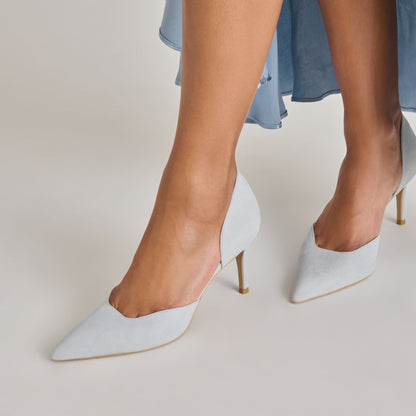 Dolce Vita SHOES ELOY HEELS LIGHT BLUE SUEDE
 – Dolce Vita