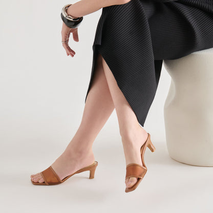 Dolce Vita SHOES Rexa Mesh Caramel Mesh Heels